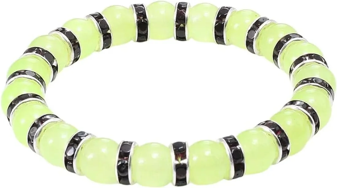 New 2026 Unisex Natural Green Onyx Stone Beaded Bracelet Charm Women Rhinestone Luxury Stretch Strand Bracelets Men Prayer Sports Jewelry Fashion Trendy Accessories Creative Gift For Women And Men