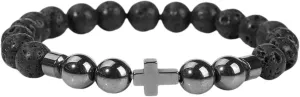 New 2026 Unisex Natural Stone Bracelet Men Beads Handmade Cross Pendant Bracelets Women Prayer Fitness Jewelry For 8Mm Decoration Luxury With You Accessories Trendy For Women And Men