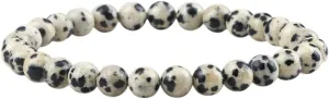 New 2026 Unisex Stainles Stell 4/6 8Mm Natural Stone Beads Prayer Bracelets For Women Men Spotted Dalmatian Yoga Jewelry Fashion Trendy Accessories Creative Gift For Women And Men