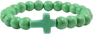 New 2026 Unisex Women Blue Stone Bracelet Hot Cross Prayer Men Natural Frosted Matte Volcanic Lava Rock Beaded Bracelets Jewelry Findings Fashion Trendy Accessories Creative Gift For Women And Men