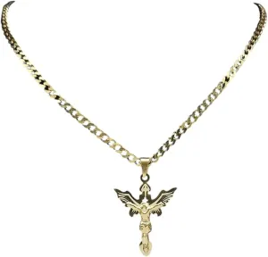 New For Trendy 2025 Fashion Stainless Steel Catholic Jesus Pendant Necklace Women/Men Gold Color Necklaces Jewelry Collar Choker Jewelry Fashion Accessories Creative Gift