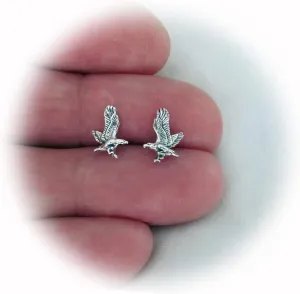 New Sterling Silver 11mm Eagle with Hypo-Allergenic Post Stud Earrings ME0973MOOO