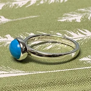 OLD DESIGN Jane Austen's Ring Replica - Turquoise and Sterling Silver | Exclusive Collection