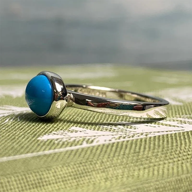 OLD DESIGN Jane Austen's Ring Replica - Turquoise and Sterling Silver | Exclusive Collection