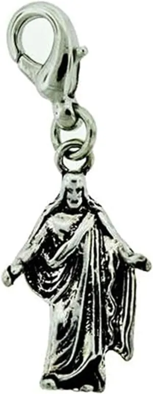 One Moment In Time H3 Christus Charm Antique Sliver Mormon LDS CTR