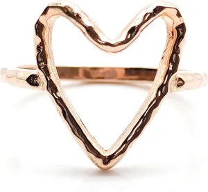 Open Heart Ring 925 Sterling Silver Wedding Band Heart Ring Handmade Minimalist Ring Love Ring Promise Ring Gift For Her By BeLive Jewelry