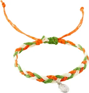 Our Lady of Guadalupe Dangle Braided Bracelet for Women Men Evil Protection Prayer Rosary Catholic Bracelets Religious Jewelry, 12 Pack