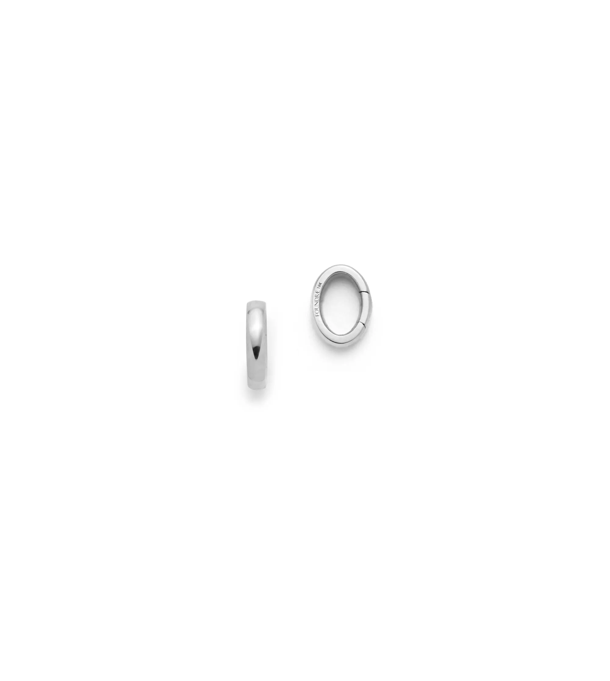 Oval Annex Link White Gold