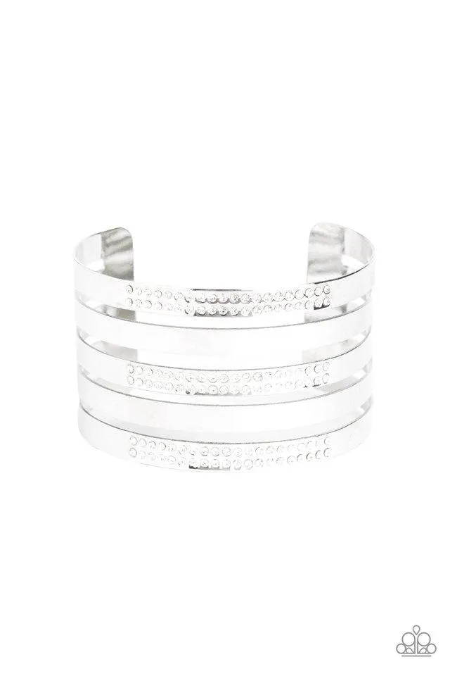 Paparazzi Bracelet ~ Big Time Shine - White