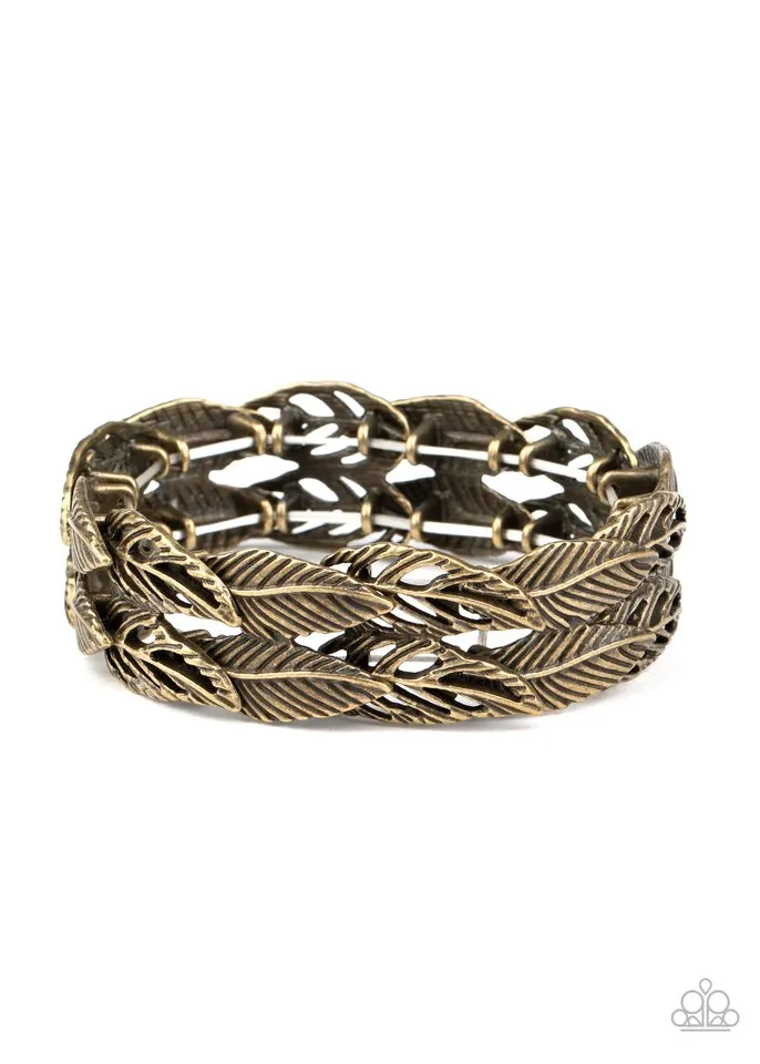 Paparazzi Bracelet ~ Its Five o FLOCK Somewhere - Brass