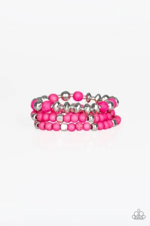 Paparazzi Bracelet ~ Mountain Artist - Pink