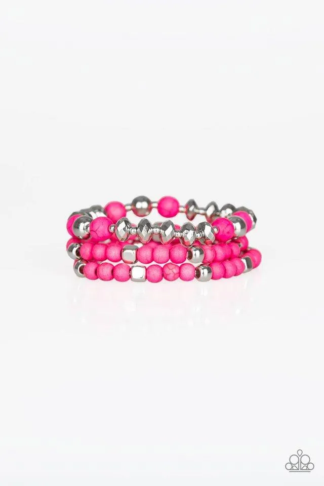 Paparazzi Bracelet ~ Mountain Artist - Pink