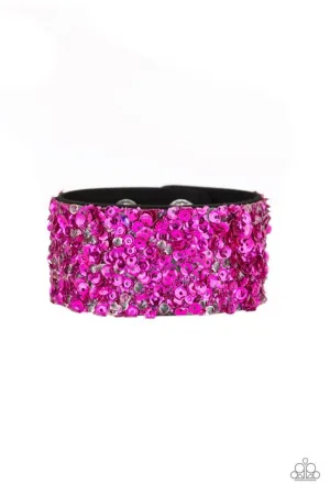 Paparazzi Bracelet ~ Starry Sequins - Pink