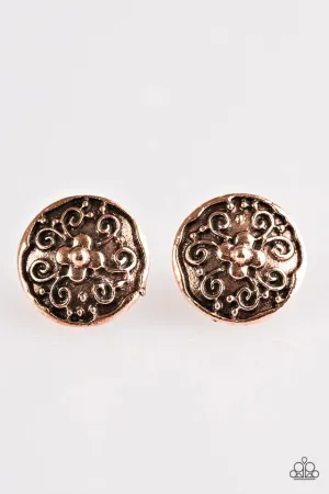 Paparazzi Earring ~ Garden Glee - Copper