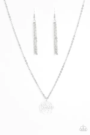 Paparazzi Necklace ~ Blossom Bliss - White