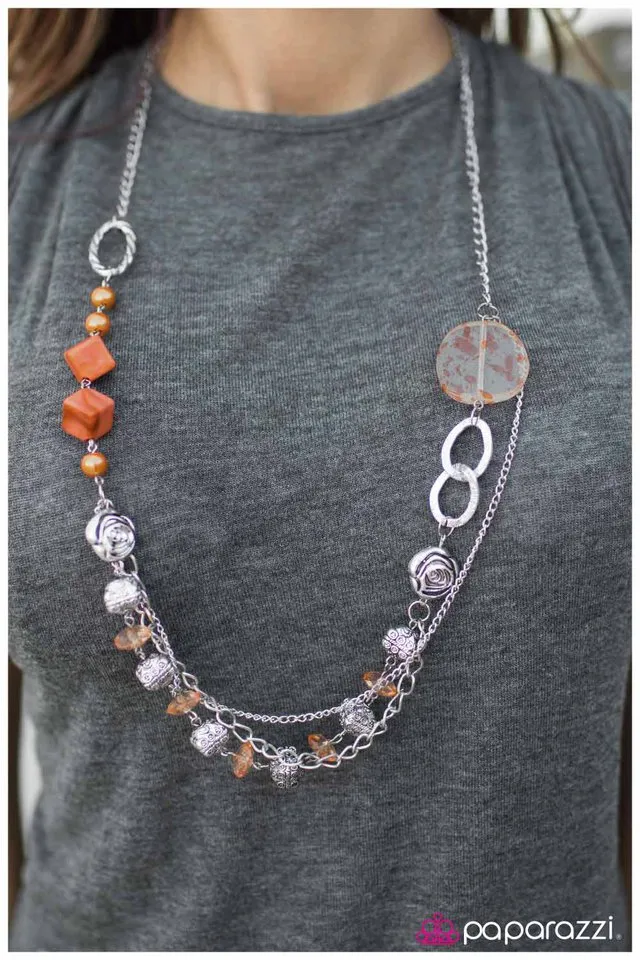 Paparazzi Necklace ~ Spring Break - Orange