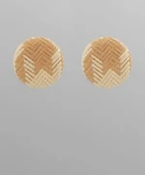 Patterned Raffia Earrings