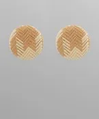 Patterned Raffia Earrings
