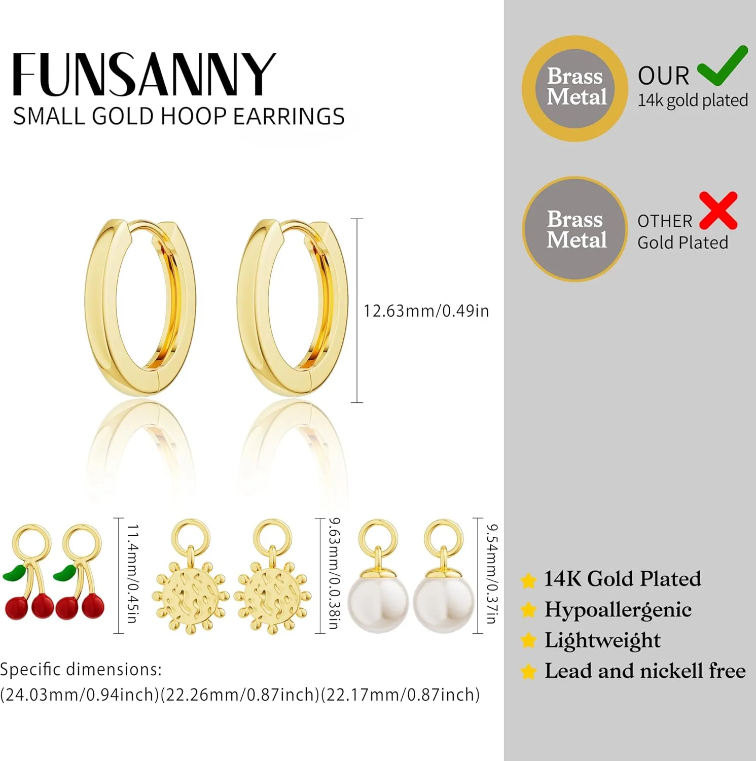 Pearl Earrings for Women - Dainty Gold Earrings Trendy 14K Gold Plated Freshwater Pearl Dangle Hoop Stud Earrings for Women Wedding Jewelry Gift for Women