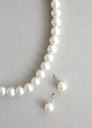 Pearl Necklace with Earring Set