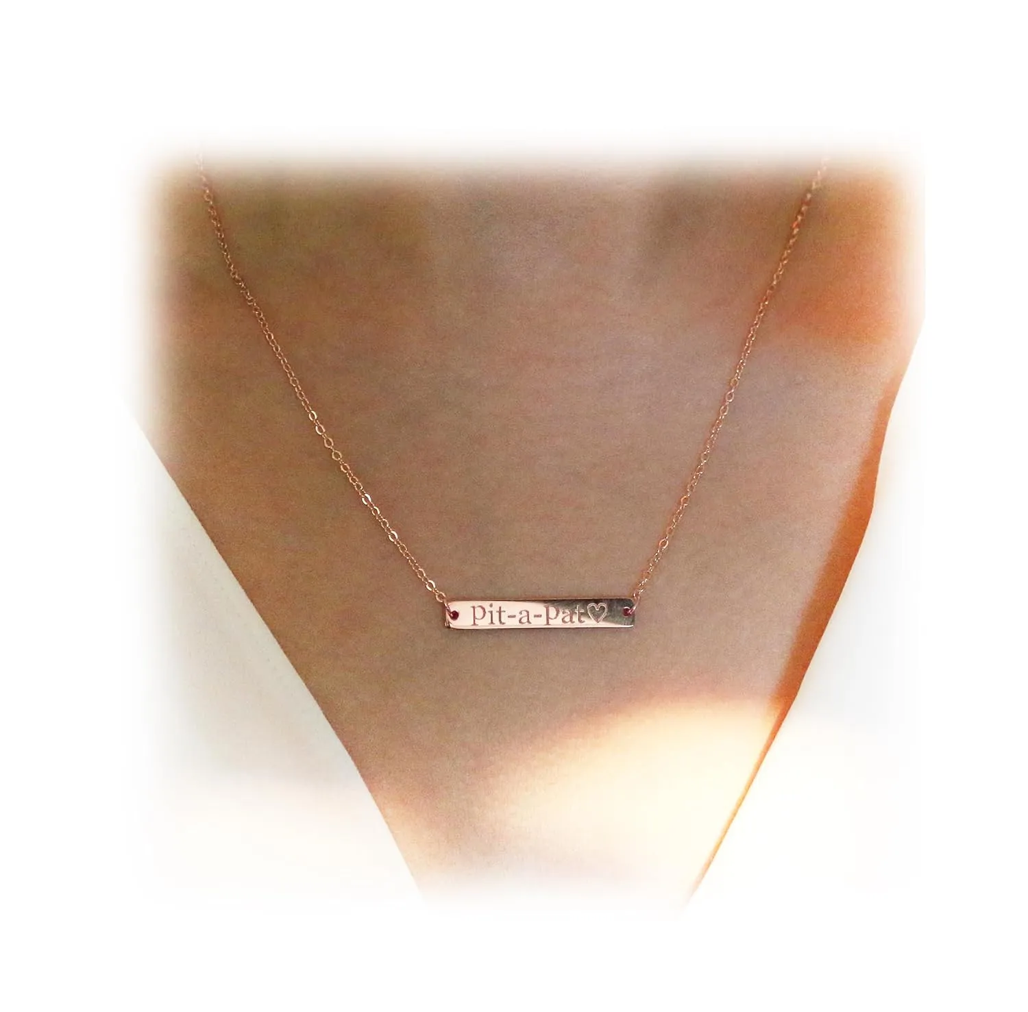Personalized Name Bar Necklace Custom Engraved Gift for Special Occasions