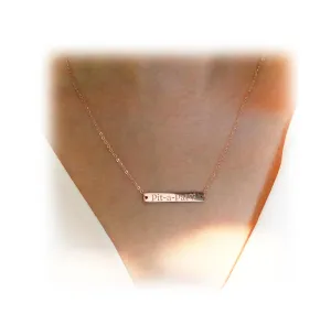 Personalized Name Bar Necklace Custom Engraved Gift for Special Occasions