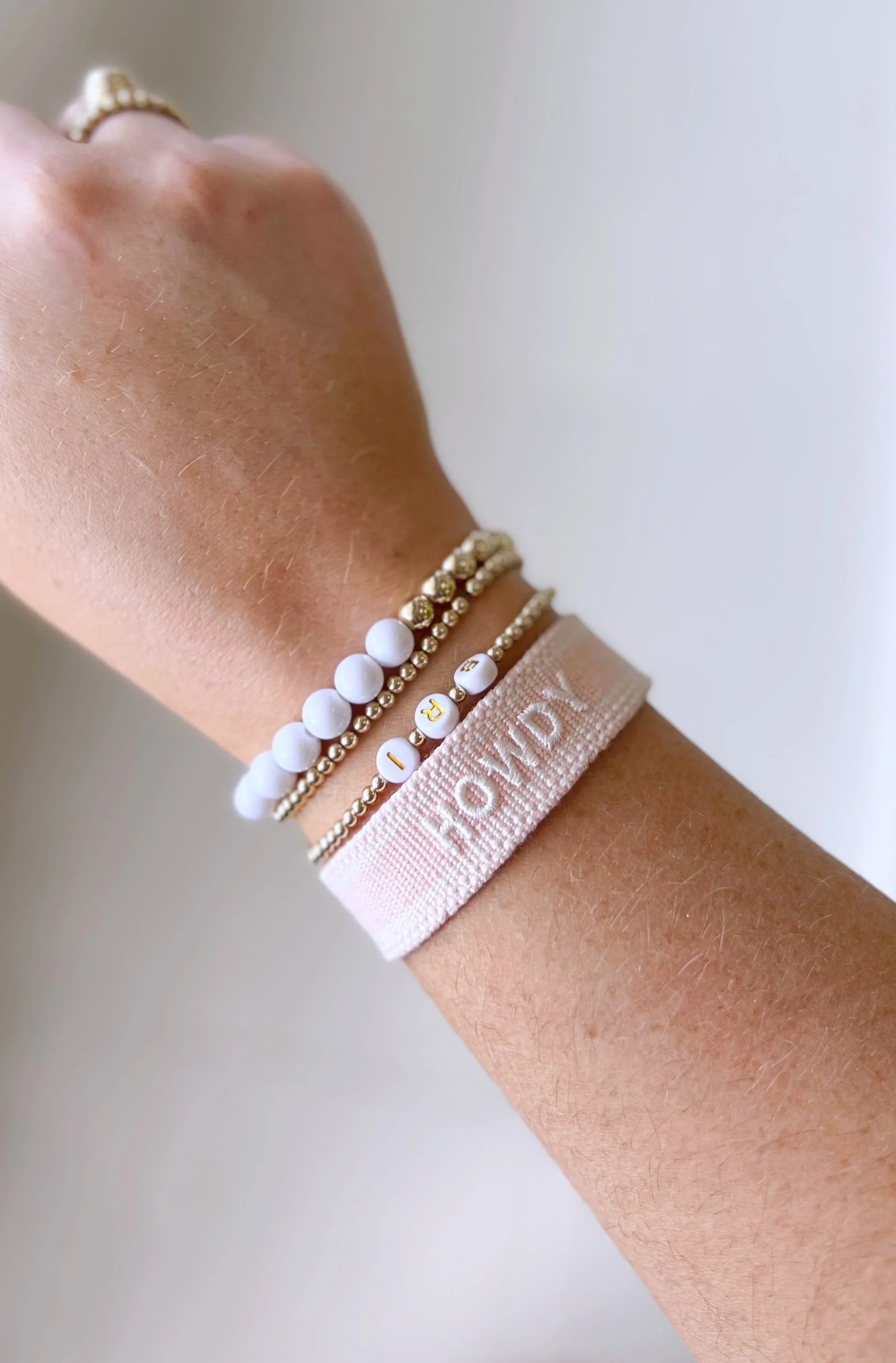 Pink Howdy Tassel Bracelet