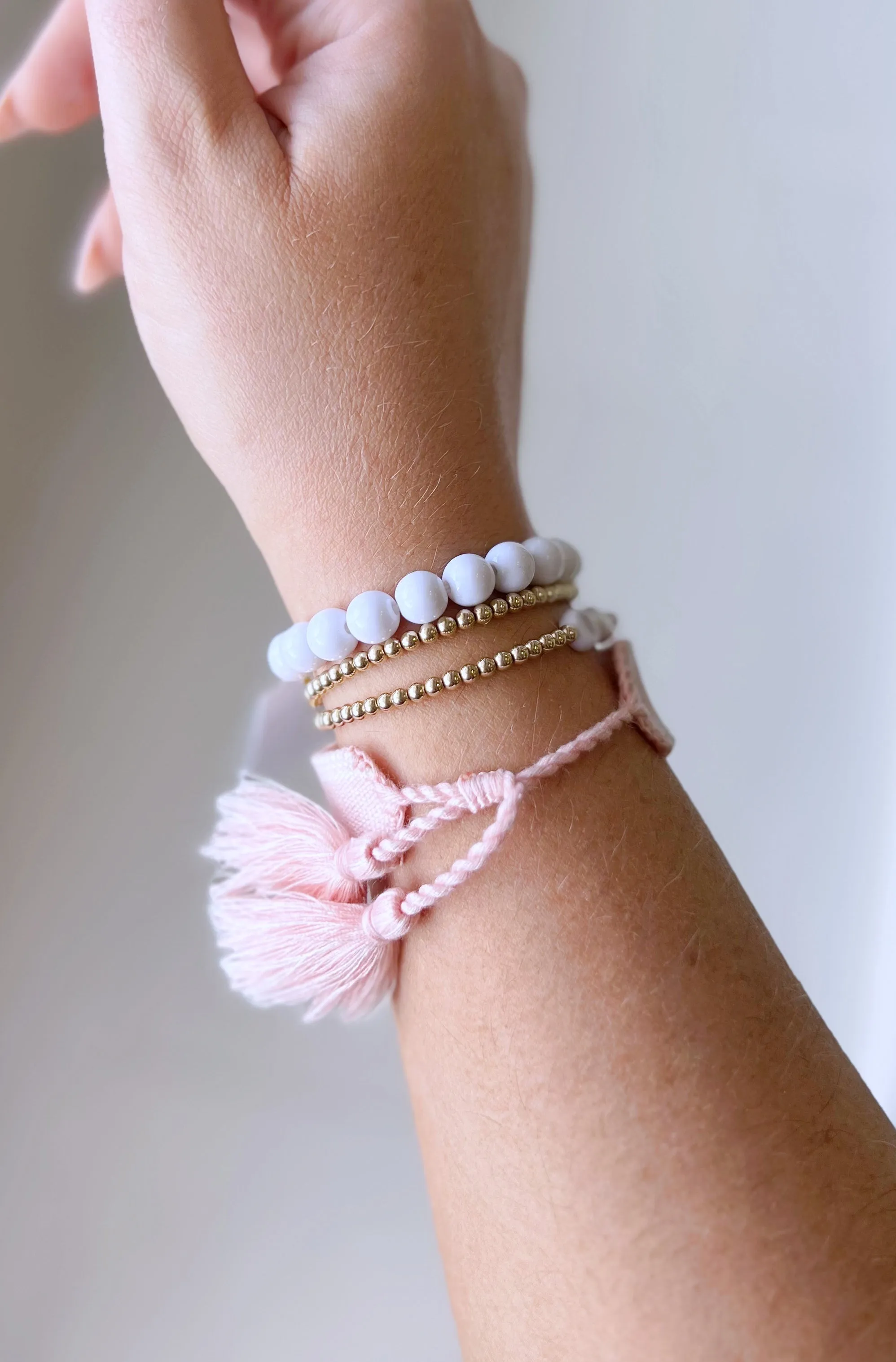 Pink Howdy Tassel Bracelet
