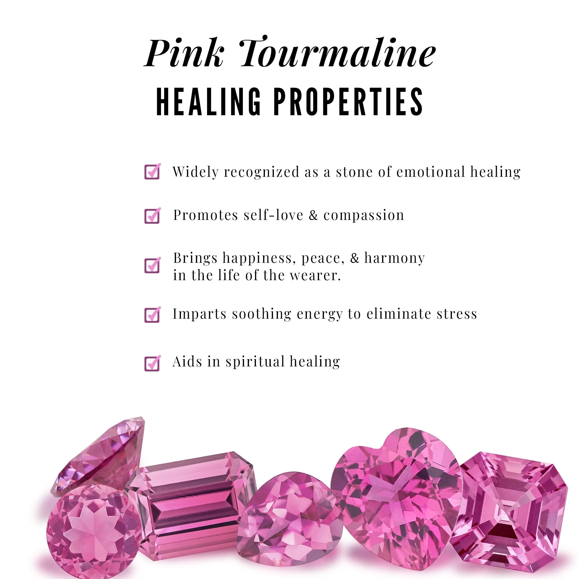 Pink Tourmaline Solitaire Split Shank Ring with Diamond