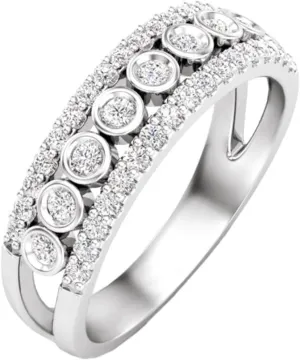 Platinum Diamond Bridal Wedding Engagement Anniversary Eternity Band Ring Fine Jewelry For Women Gifts For Her (1/2 cttw), Size 7