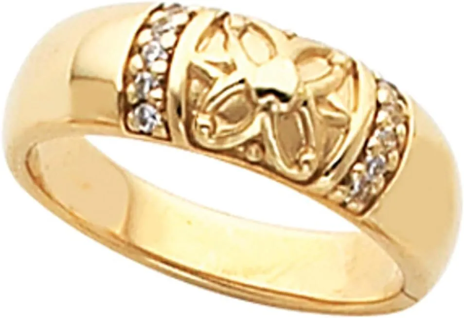 Platinum Floral-Inspired Ring Fine Jewelry For Women Gifts For Her (Mounting Only, Not All Stones Included), Size 6.75