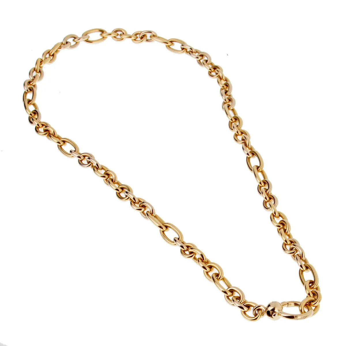 Pomellato White & Yellow Gold Heavy Chain Necklace