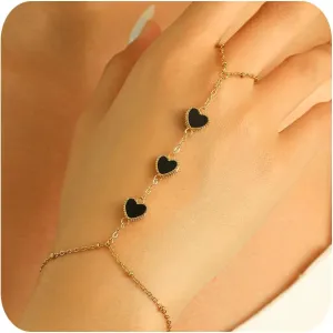 POWER WING Hand Chain Bracelet Ring Bracelet Hand Chain 14k Gold Bracelets for Women Ring Chain Gifts for Women Trendy Stuff
