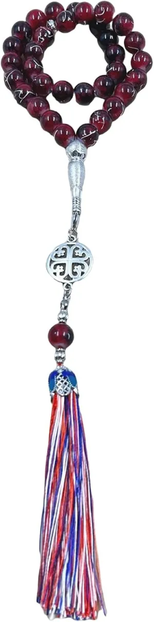 Prayer Beads Bracelet Bead Wristband Religious Wrist Jewelry Religious Accessory Glass Texture Suitable for Daily