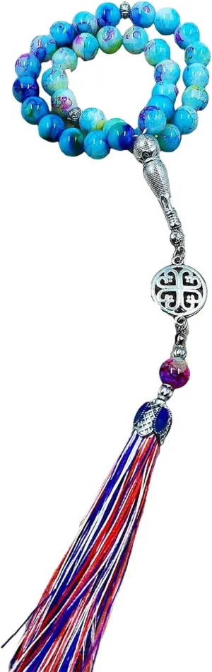 Prayer Beads Bracelet Bead Wristband Religious Wrist Jewelry Religious Accessory Glass Texture Suitable for Daily