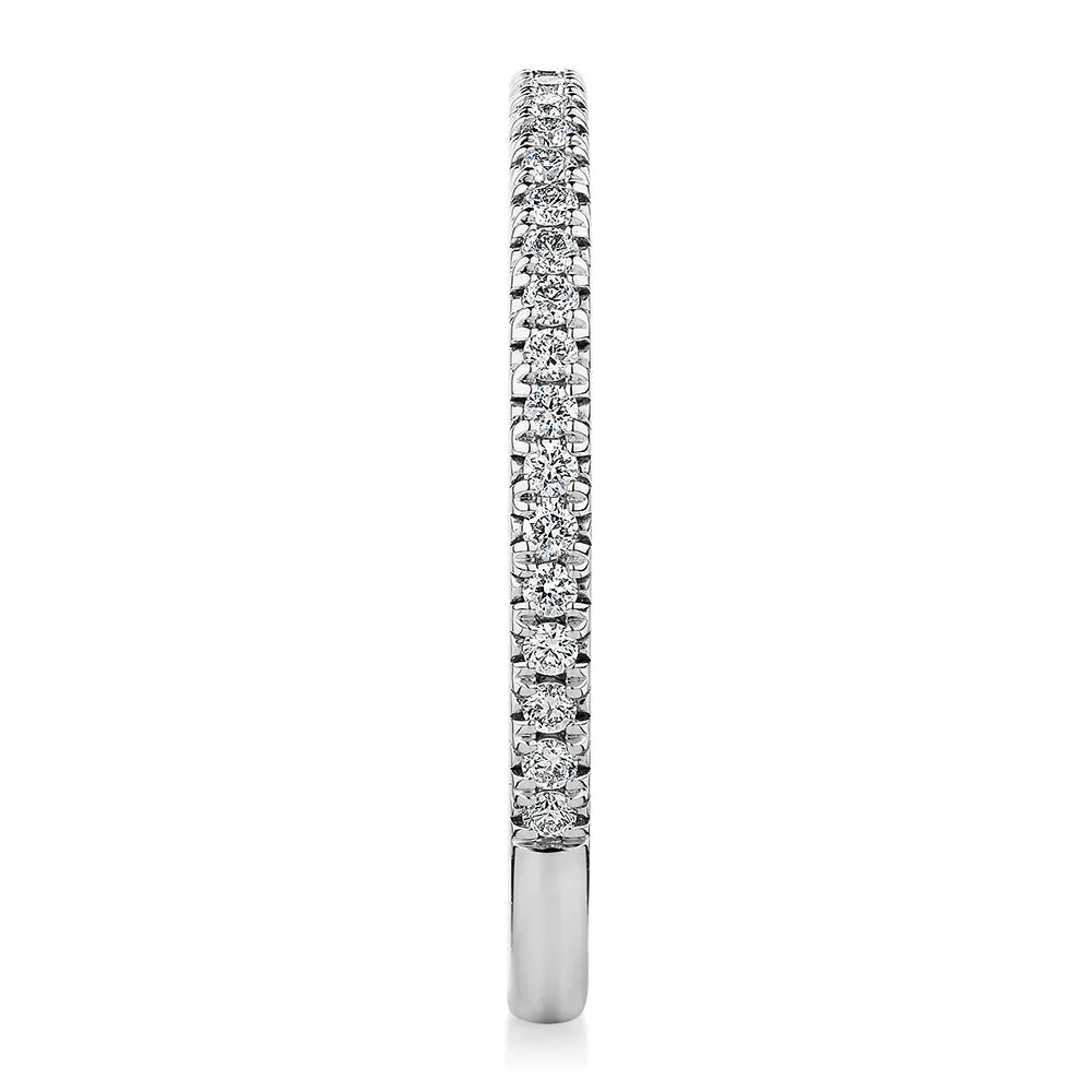 Premium Laboratory Created Diamond, 0.23 carat TW round brilliant wedding or eternity band in platinum