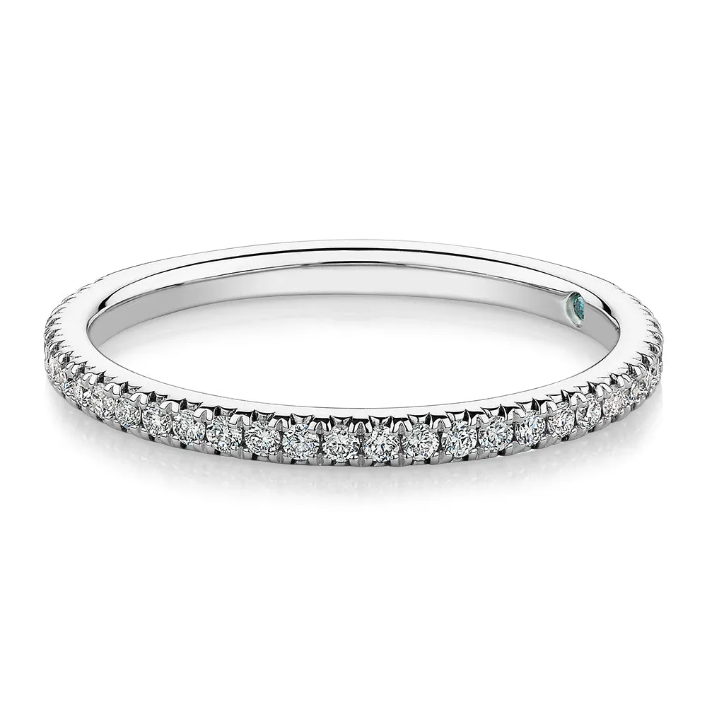 Premium Laboratory Created Diamond, 0.23 carat TW round brilliant wedding or eternity band in platinum