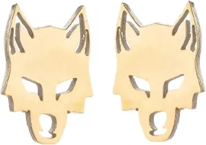 Punk Wolf Head Small Stud Earrings for Women Teen Girls Stainless Steel Animal Cartilage Pierced Studs Earring Fashion Jewelry Gifts