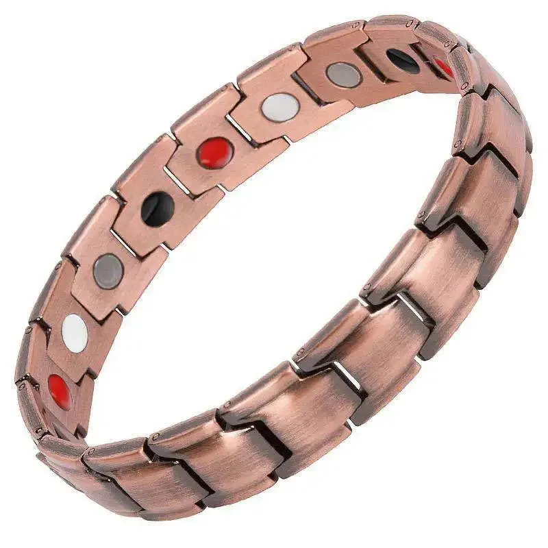 Pure Copper  Crystal Accent Magnetic Energy Bracelets 