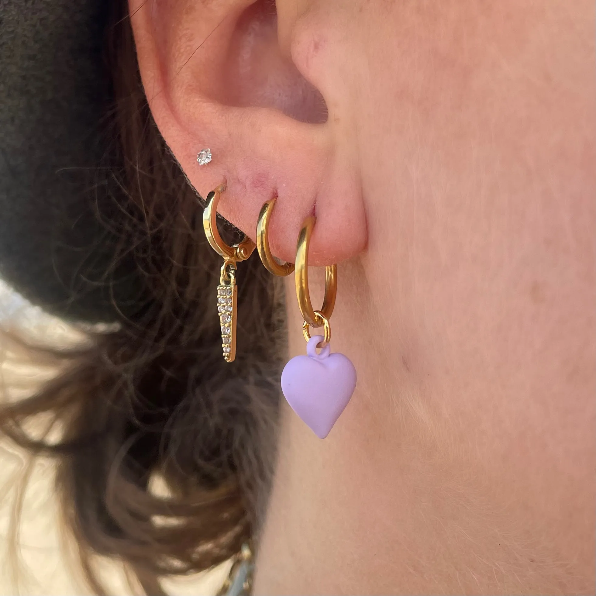 Purple heart hoops