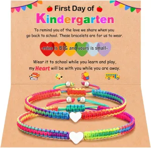 Rainbow Bracelets for Back to School Mommy and Me Mom Daughter Kindergarten Preschool Gifts
