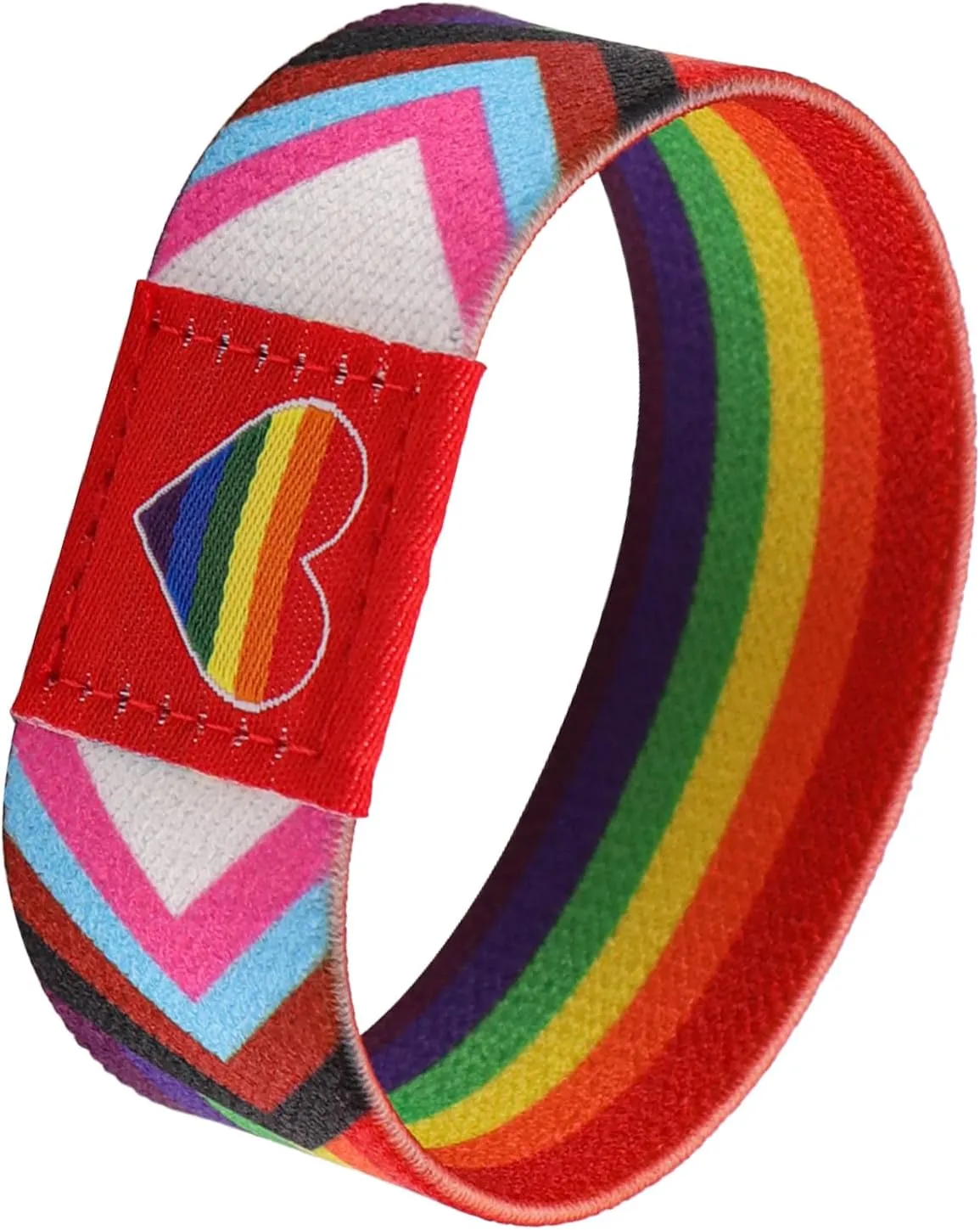 Rainbow LGBT Pride Bracelet for Women Men, Stretch Elastic Band, LGBTQ Wristbands for Pride Month Decorations, Trans Lesbian Accessories Outfits Merch Gifts