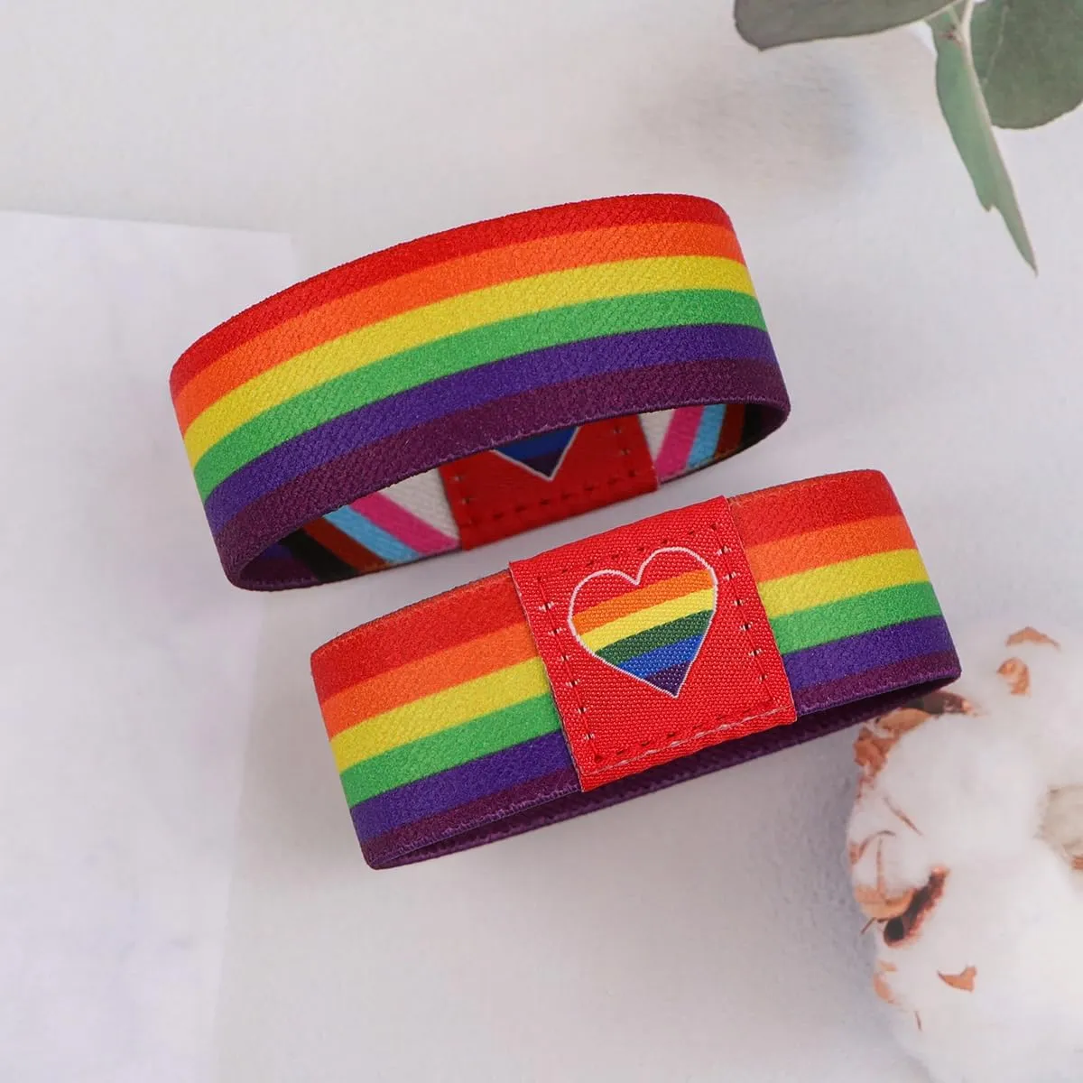 Rainbow LGBT Pride Bracelet for Women Men, Stretch Elastic Band, LGBTQ Wristbands for Pride Month Decorations, Trans Lesbian Accessories Outfits Merch Gifts