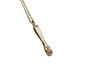 Raised Fist with Diamond Pendant