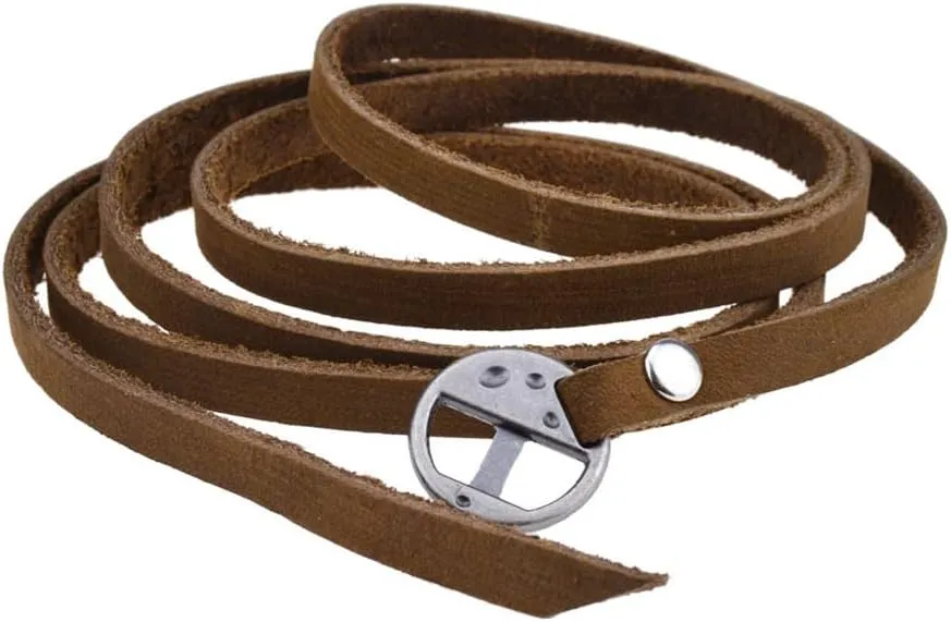 Rantanto Genuine Leather Wrap Bracelets Trendy Western Stackable Cuff Adjustable Boho Layered Bracelet Jewelry For Men Women