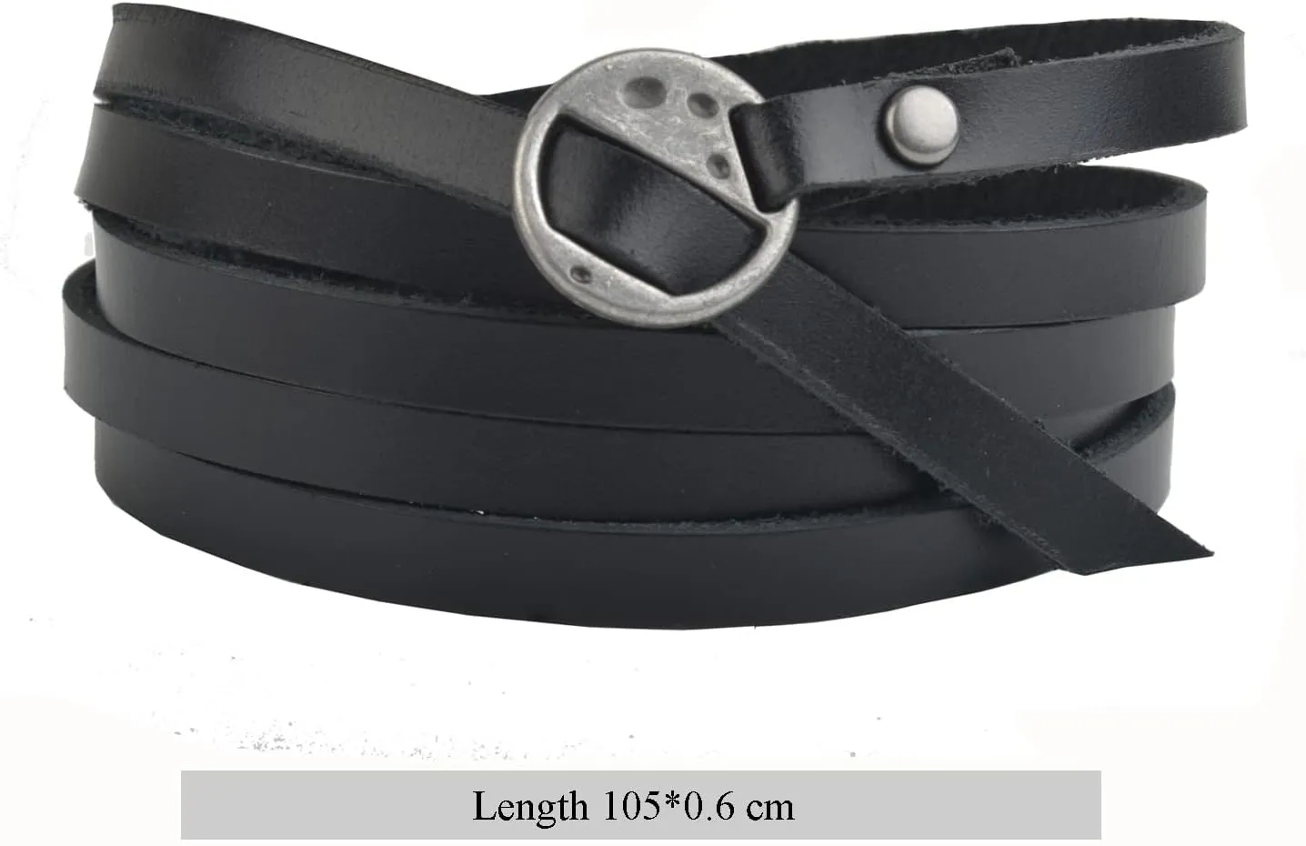 Rantanto Genuine Leather Wrap Bracelets Trendy Western Stackable Cuff Adjustable Boho Layered Bracelet Jewelry For Men Women