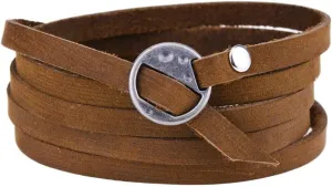 Rantanto Genuine Leather Wrap Bracelets Trendy Western Stackable Cuff Adjustable Boho Layered Bracelet Jewelry For Men Women