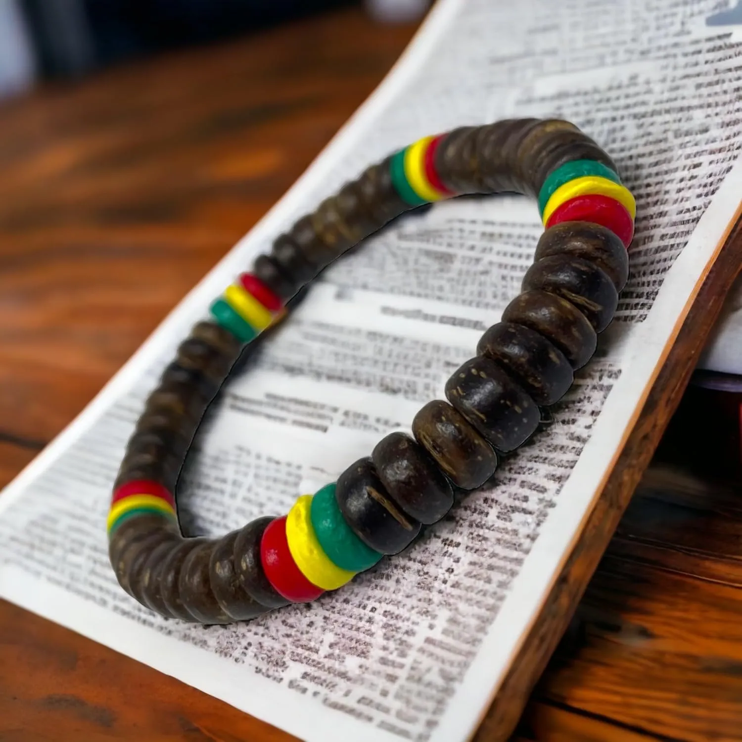 Rasta Bracelet - Handcrafted Bracelet - Rasta Jamaican Bracelet Rasta Leather Bracelet Peace Bracelet - Black Leather Bracelet