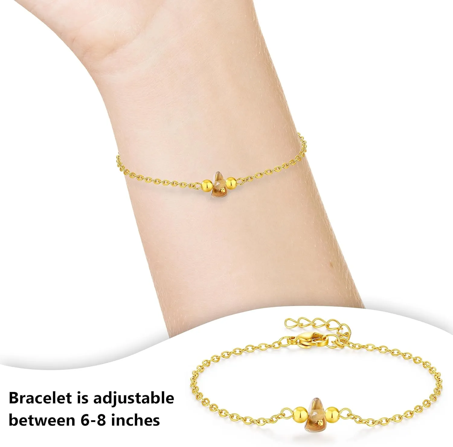 Raw Stone Healing Bracelet for Meditation,Cleansing and Relaxing Purpose- Women's Crystal Jewelry for Clarity & Tranquility