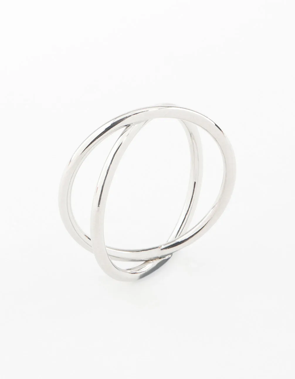 Rhodium Crossover X Ring
